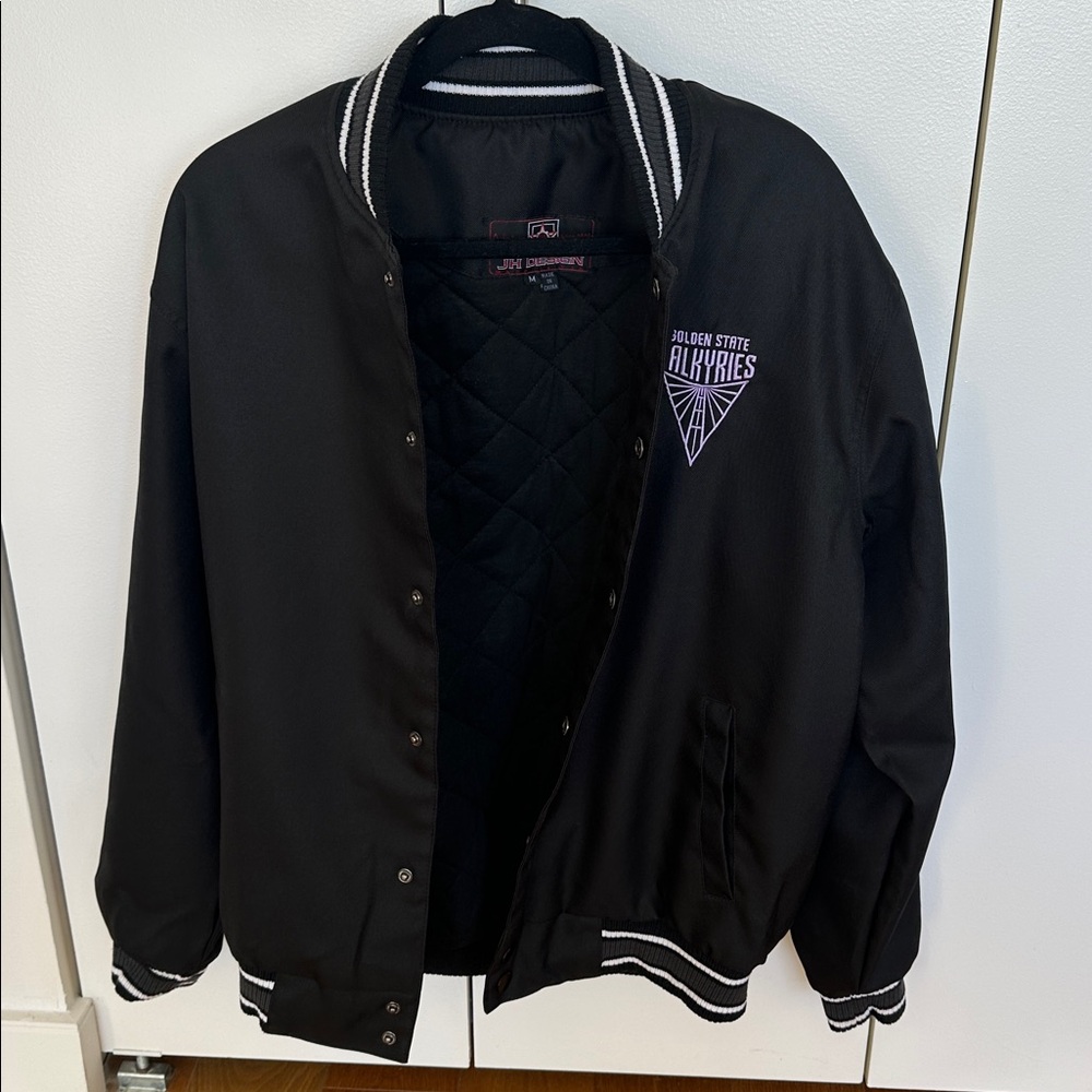 Black Valkyries WNBA Varsity Bomber Jacket - Picture 3 of 6
